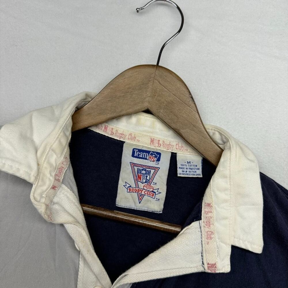 Vintage Dallas Cowboys Rugby Shirt Men's medium Gray Blue Colorblock Embroidered - Picture 12 of 15